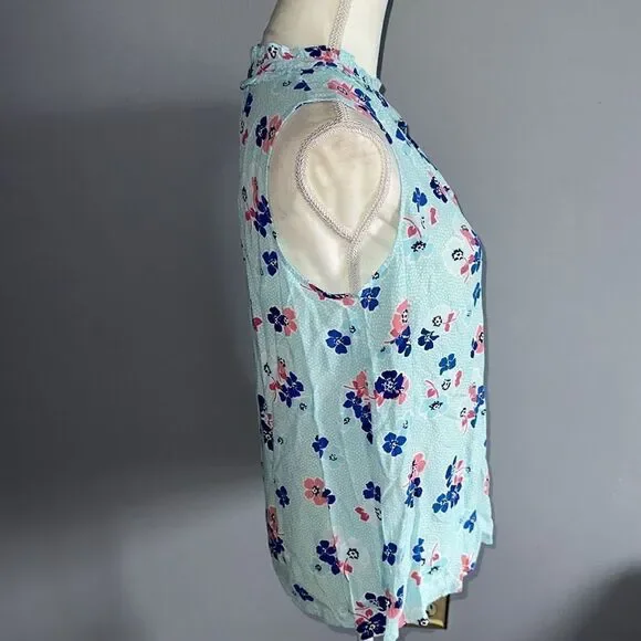 Talbots Ruffle Trim Shell Top! - Picture 6 of 14